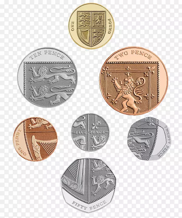英镑皇冠上的硬币五便士硬币