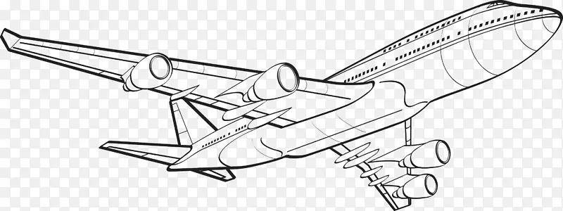 飞机绘制飞行路线艺术剪贴画飞机