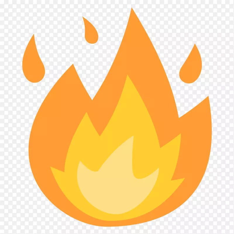 Emojipedia短信火焰表情-烧伤