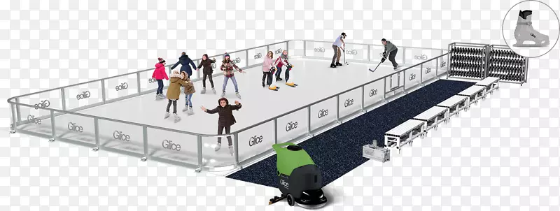 冰场合成溜冰场冰球场冰上溜冰鞋