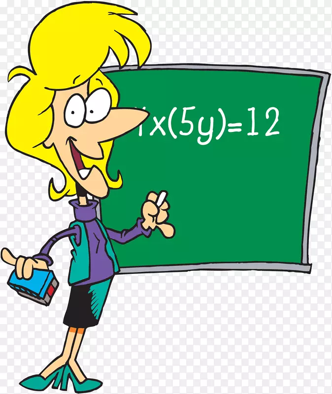 卡通教师数学版税-免费数学