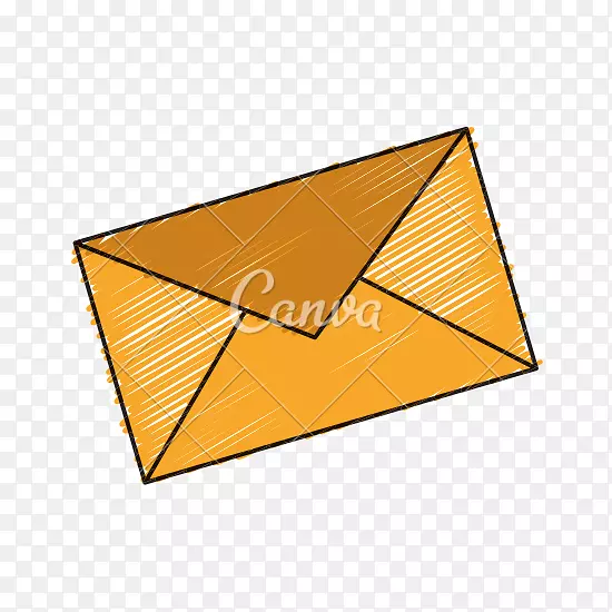 三角形区域线矩形信封邮件