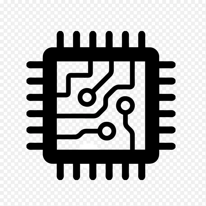 集成电路芯片中央处理单元计算机图标剪贴画芯片