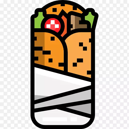 墨西哥玉米煎饼比萨饼电脑图标-烤肉串