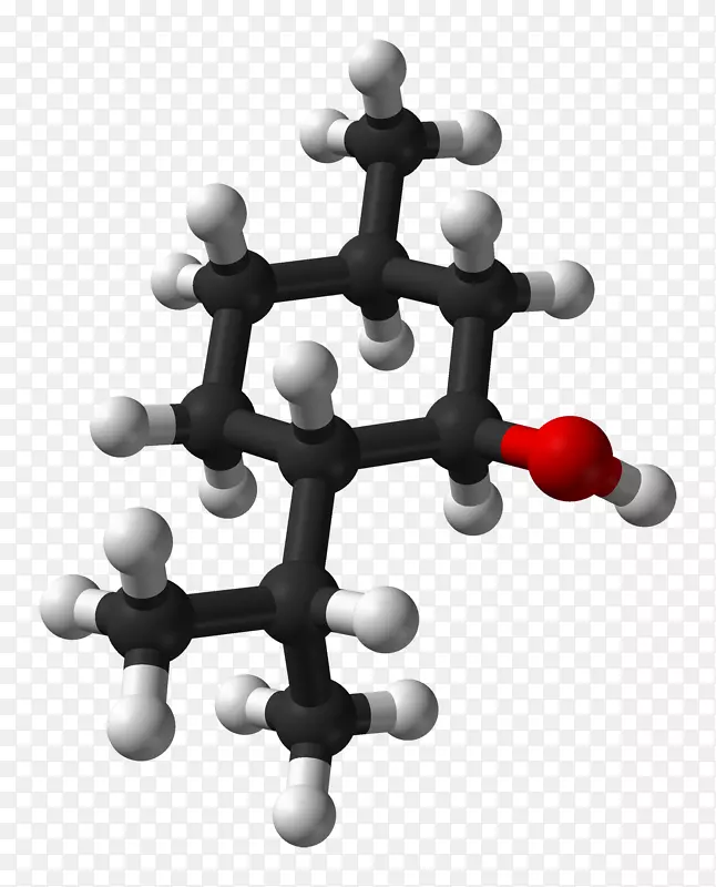 薄荷分子球粘模型化学薄荷醇