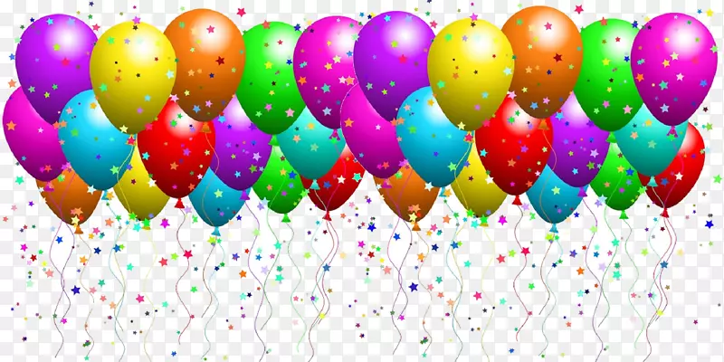 生日派对气球周年剪贴画-一岁生日