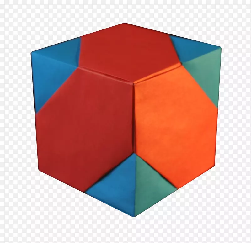 立方体纸模折纸图案-立方体