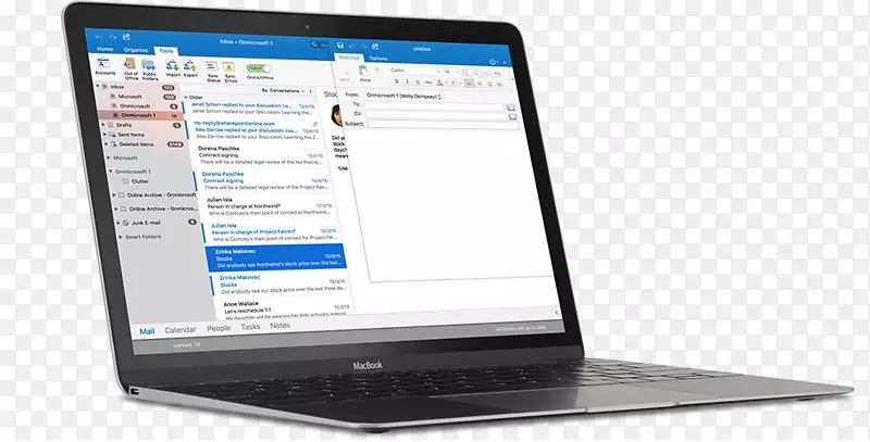 Microsoft Outlook电子邮件客户端Microsoft Office 365计算机-MacBook