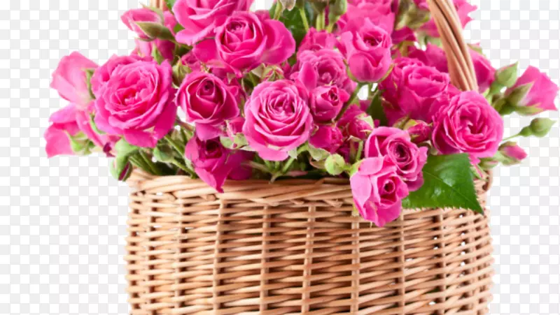 花束玫瑰粉红色花朵图案-早上好