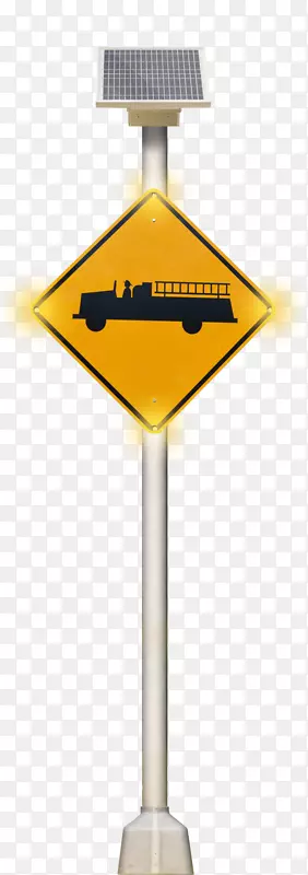 停车标志道路警告标志交通标志杆