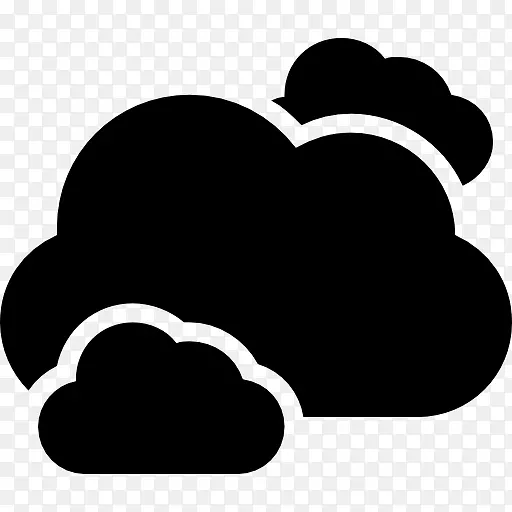电脑图标云符号风暴-飓风