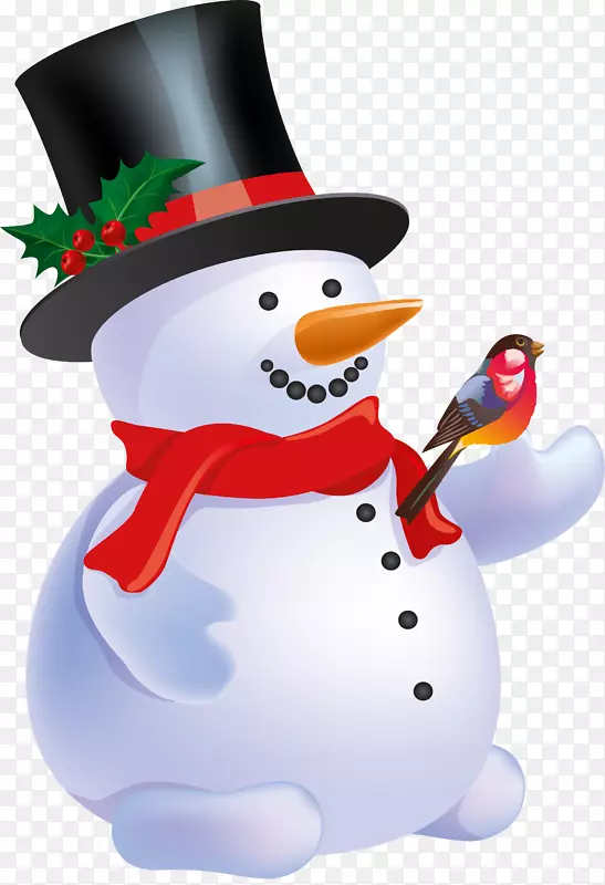 圣诞装饰品新年礼品剪贴画-雪人