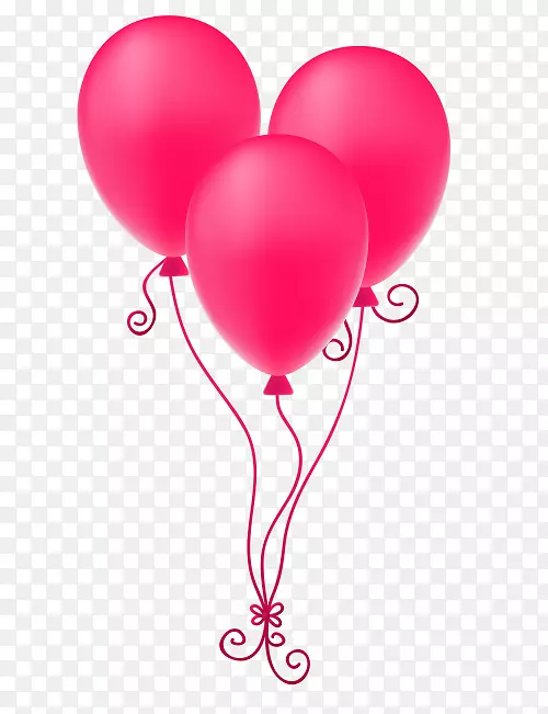 气球-粉红色鸟