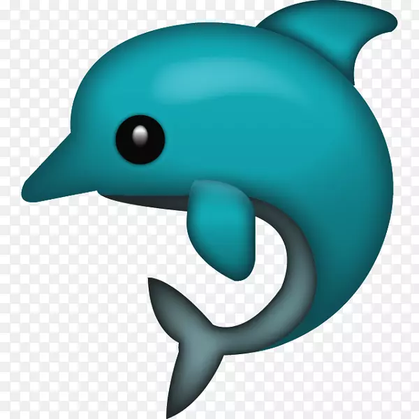 表情海豚iphone贴纸-水波