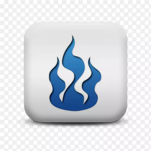 计算机图标符号火灾警告标志-蓝色火灾
