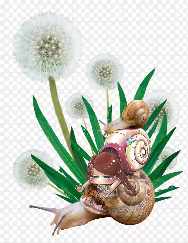 艺术家图腾柱艺术作品-蜗牛