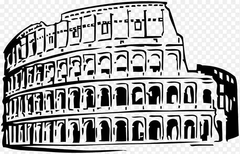 罗马竞技场罗马论坛罗马历史中心剪贴画-罗马