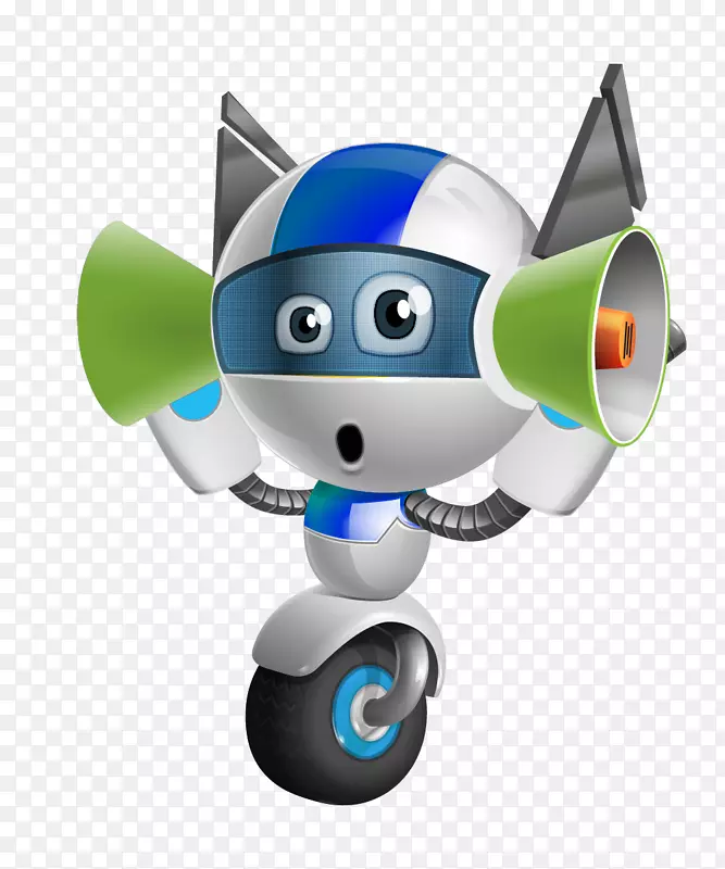 卡通广播机器人雷芬巴斯网络无线电机器人