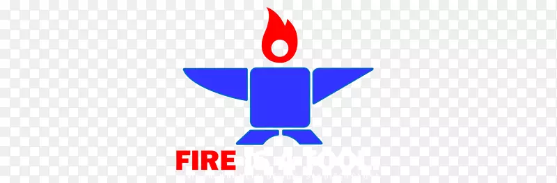 标志品牌符号线字体-蓝色火焰