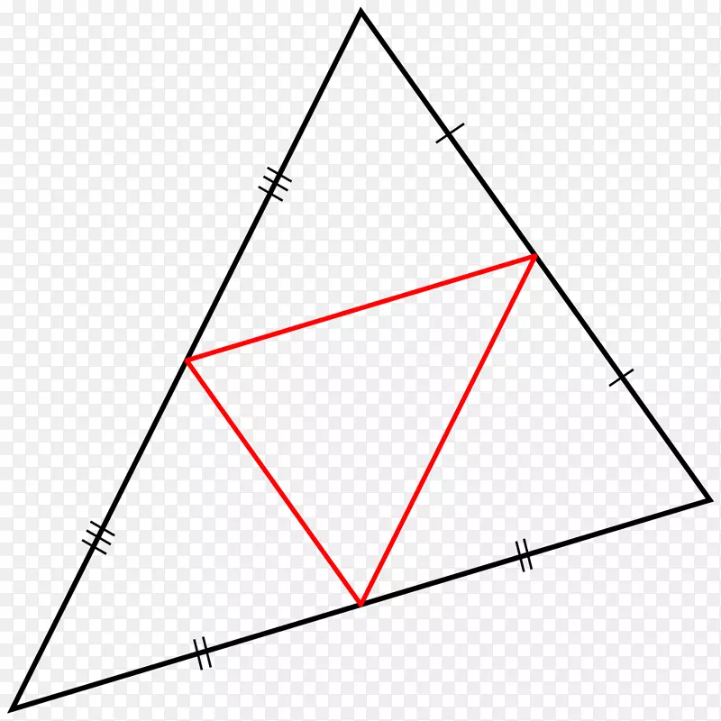 内侧三角形中点正中等边三角形