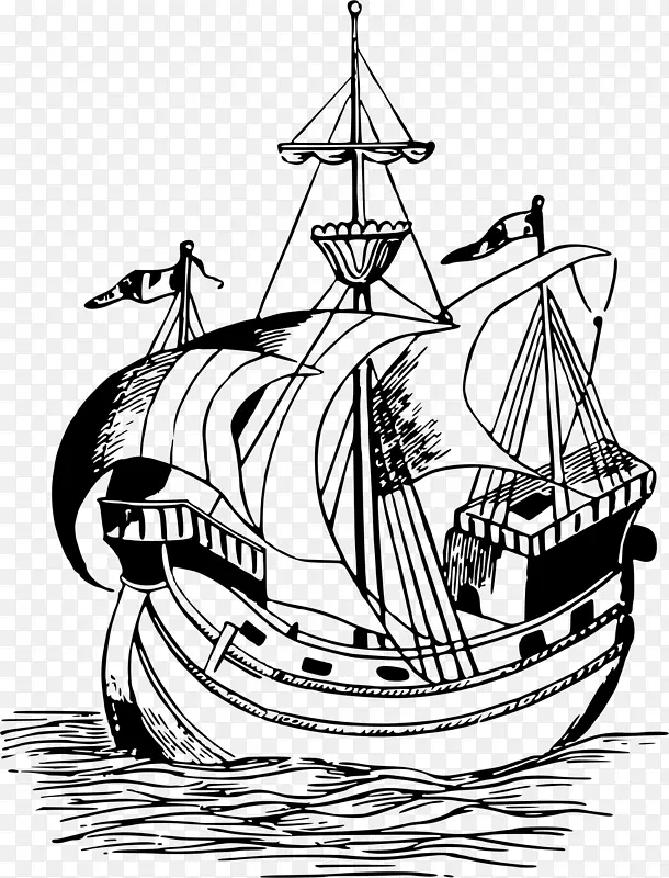 16世纪帆船车架大篷车帆