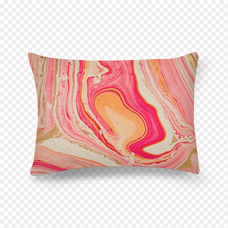抛枕头纸垫粉红色水彩笔画