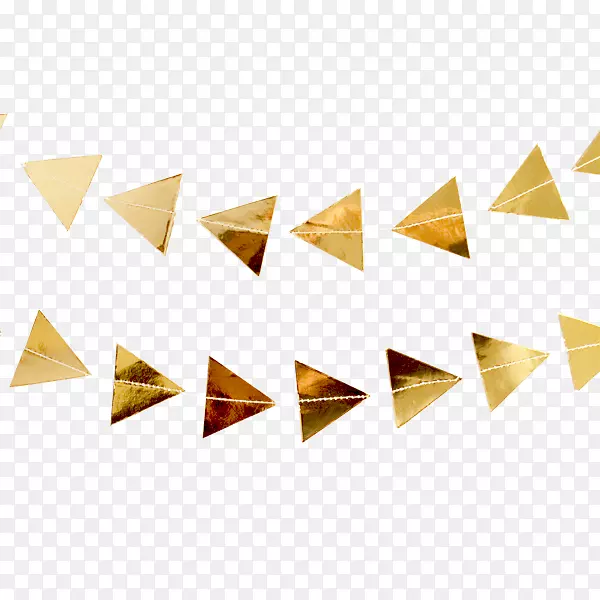 三角纸黄金六角水彩生日