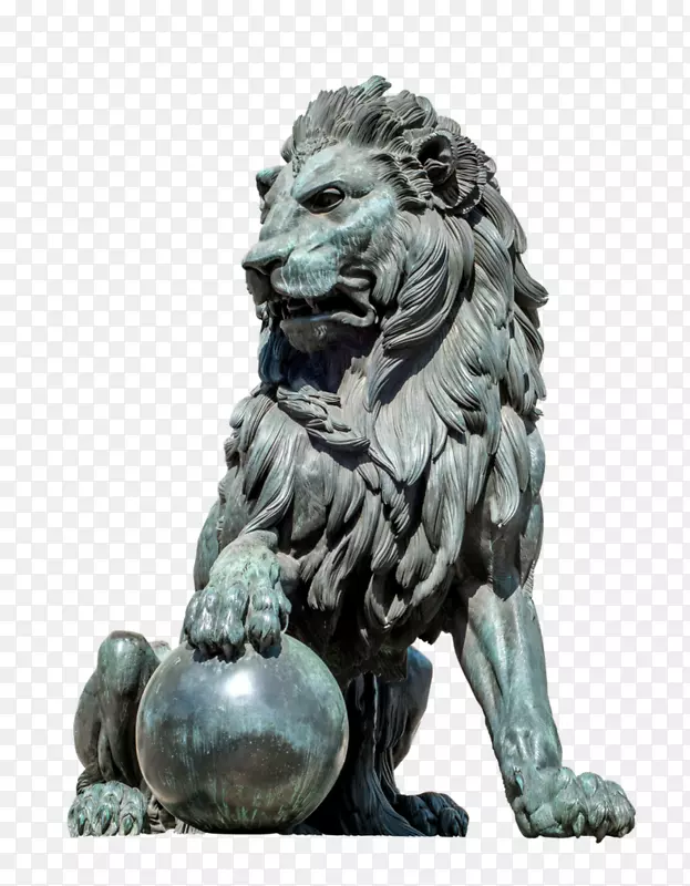 狮子露西尔球石雕塑-狮子