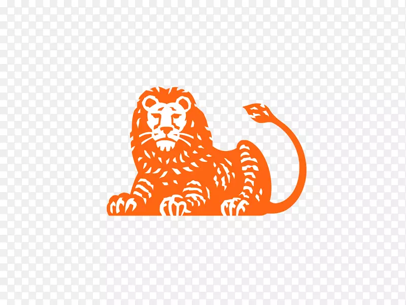 ING集团银行徽标Axa业务-狮子头