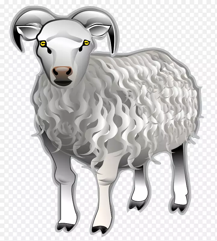 大角羊德尔羊剪贴画-绵羊