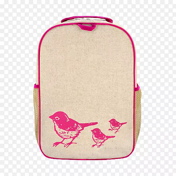 尿布袋，书包，索扬幼童-粉红鸟
