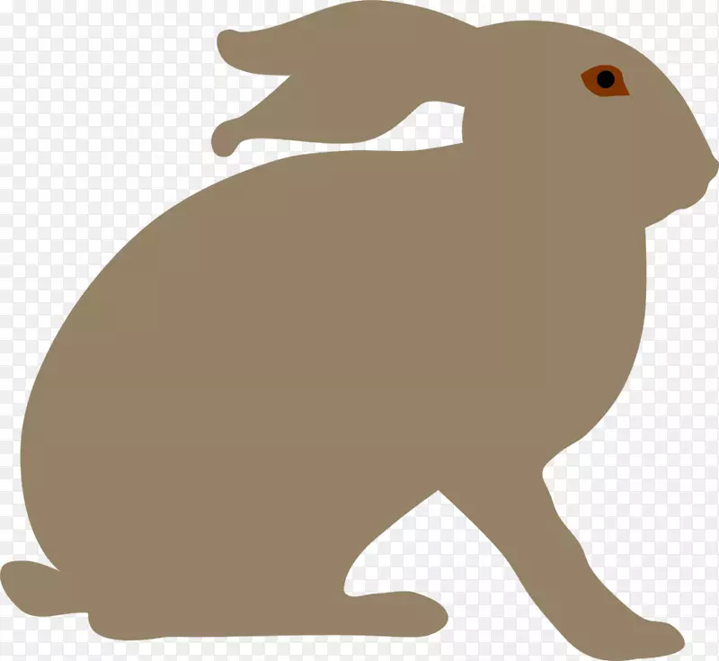 雪鞋兔复活节兔子剪贴画动物剪影