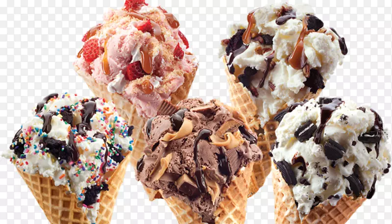 巧克力冰淇淋圣代冰淇淋圆锥形冷冻酸奶