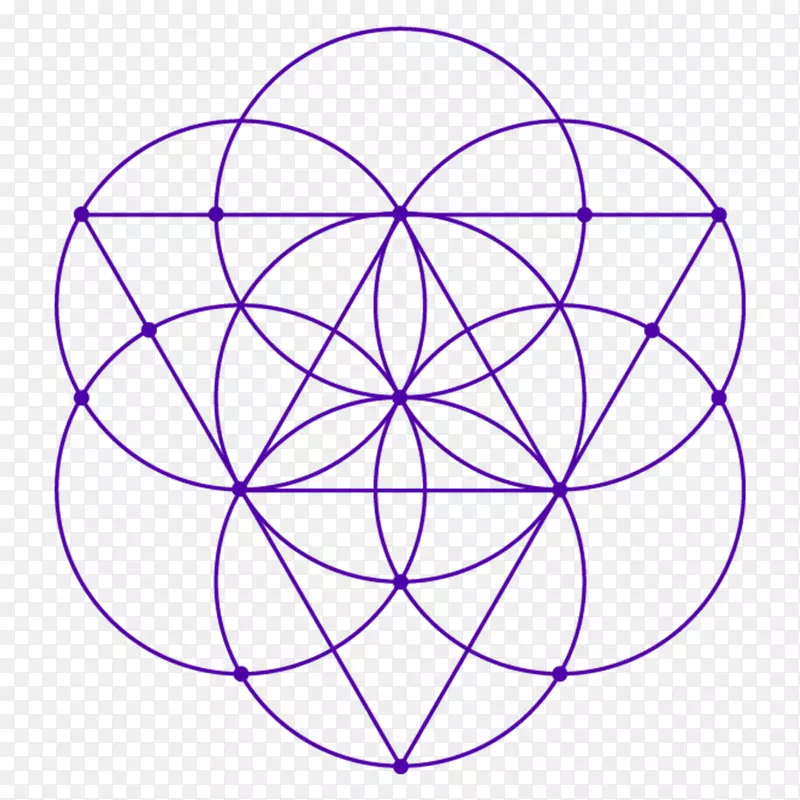 重叠圆网格神圣几何符号.几何