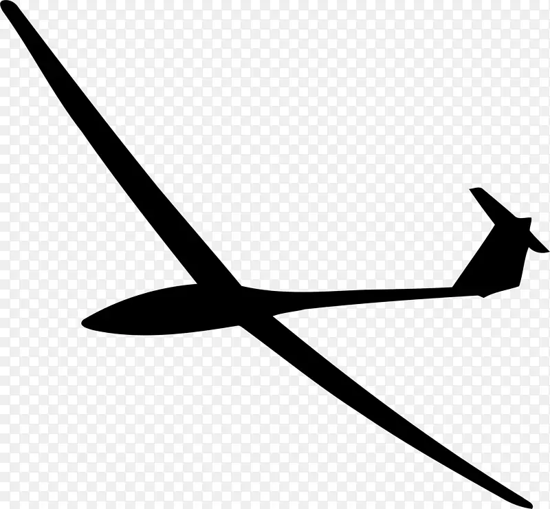 飞机滑翔机轮廓滑翔剪贴画平面