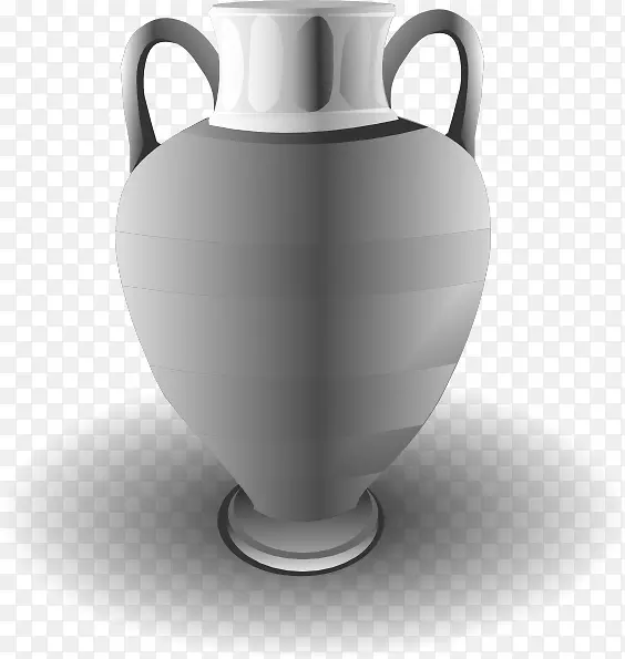 花瓶黑白瓮夹艺术花瓶