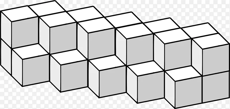 体#6体立方体正方形剪贴画-立方体