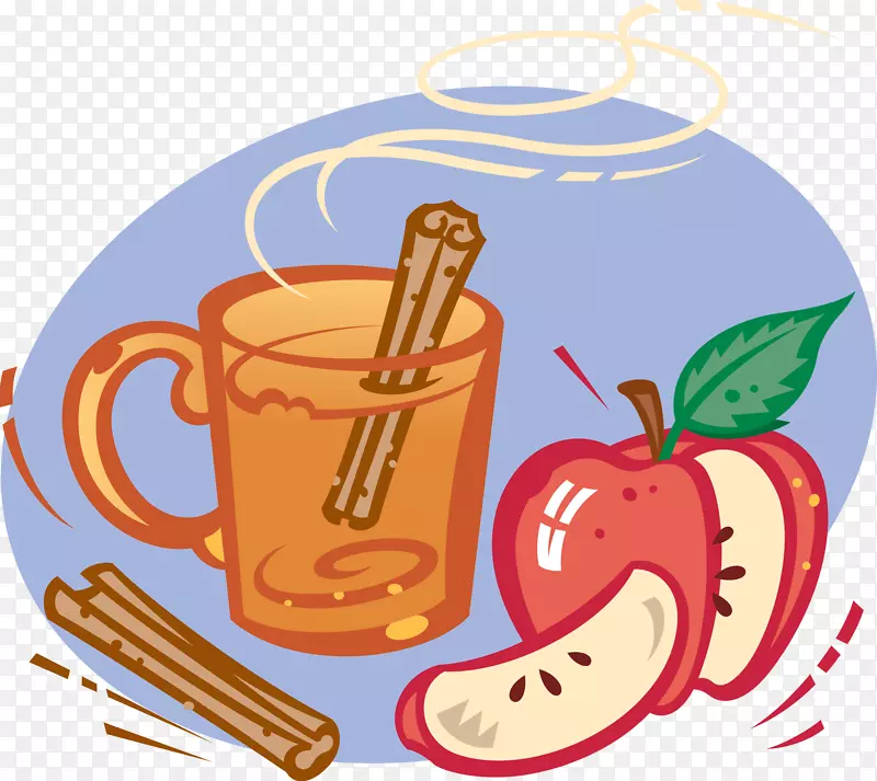 苹果酒苹果汁剪辑艺术水彩画水果