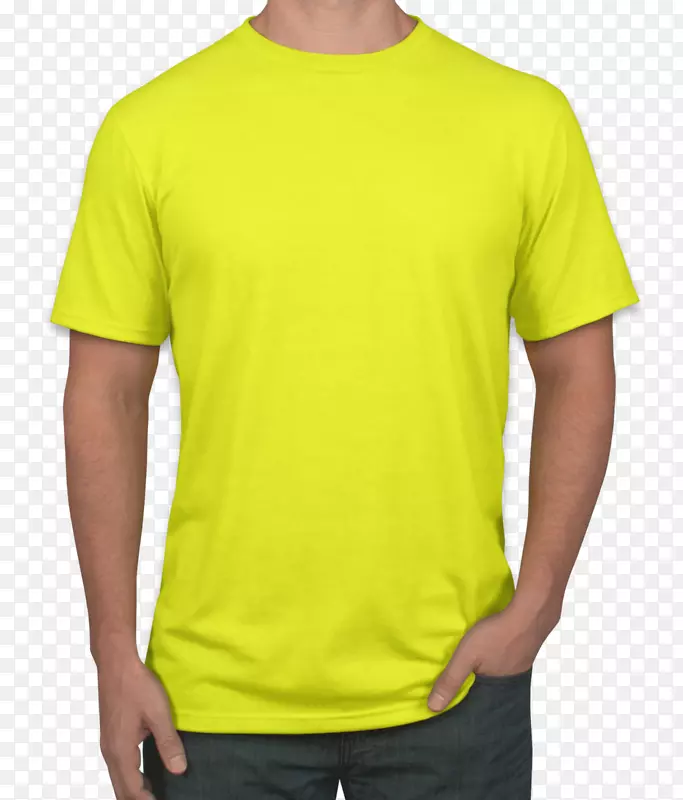 T恤袖黄色上衣