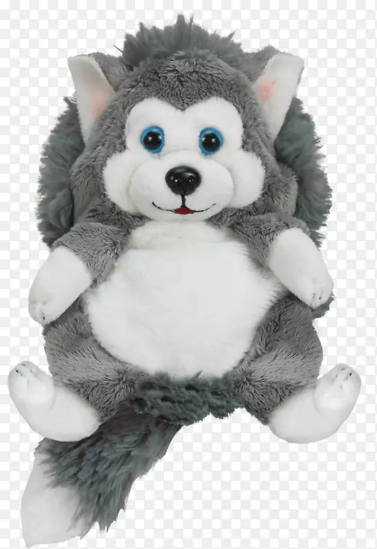 西伯利亚哈士奇毛绒动物&可爱的玩具幼犬-哈士奇