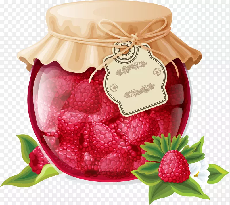 水果蜜饯画早餐黑莓缸