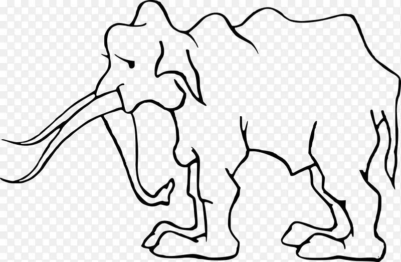非洲象印度象猛犸象剪贴画-大象