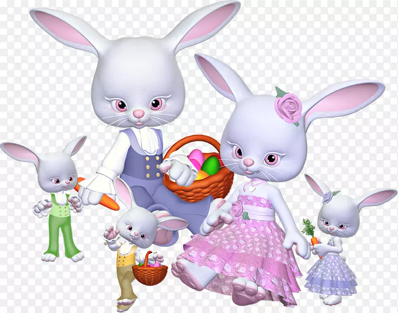 复活节兔子假期圣诞剪贴画-复活节