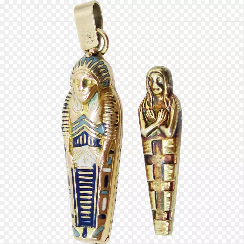 古埃及石棺木乃伊魅力和吊坠珠宝-木乃伊