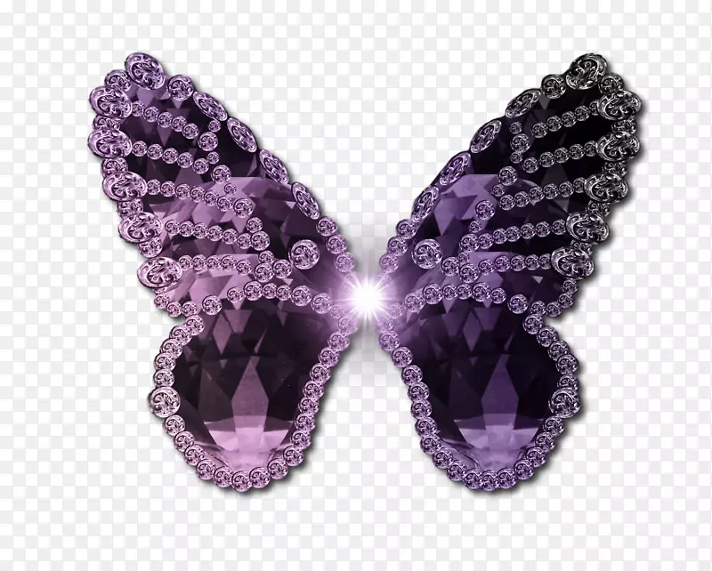 蝴蝶电脑图标剪贴画-紫色蝴蝶