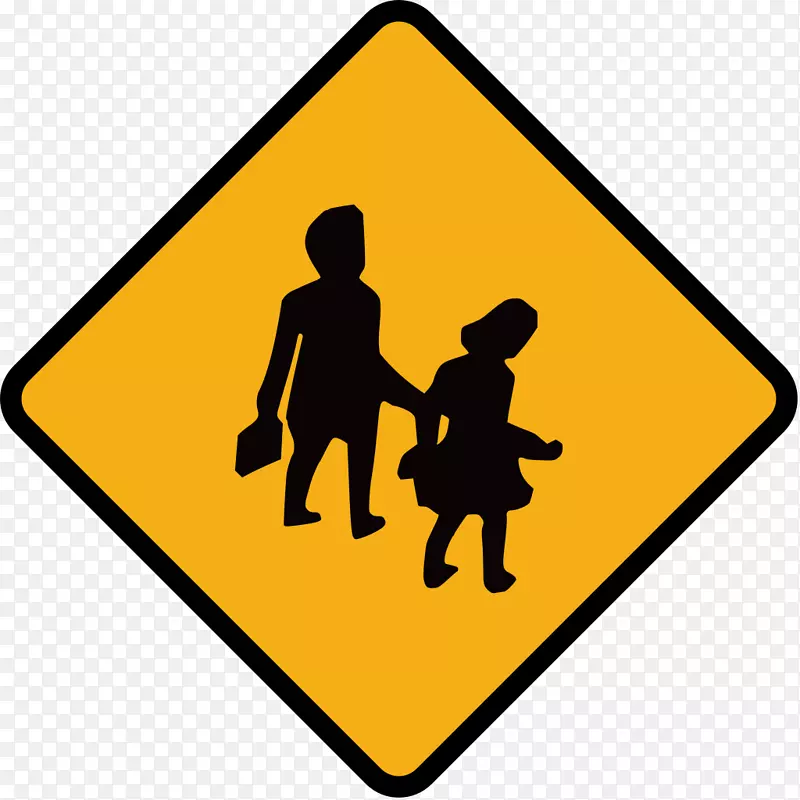 交通标志警告标志学校分区道路标志