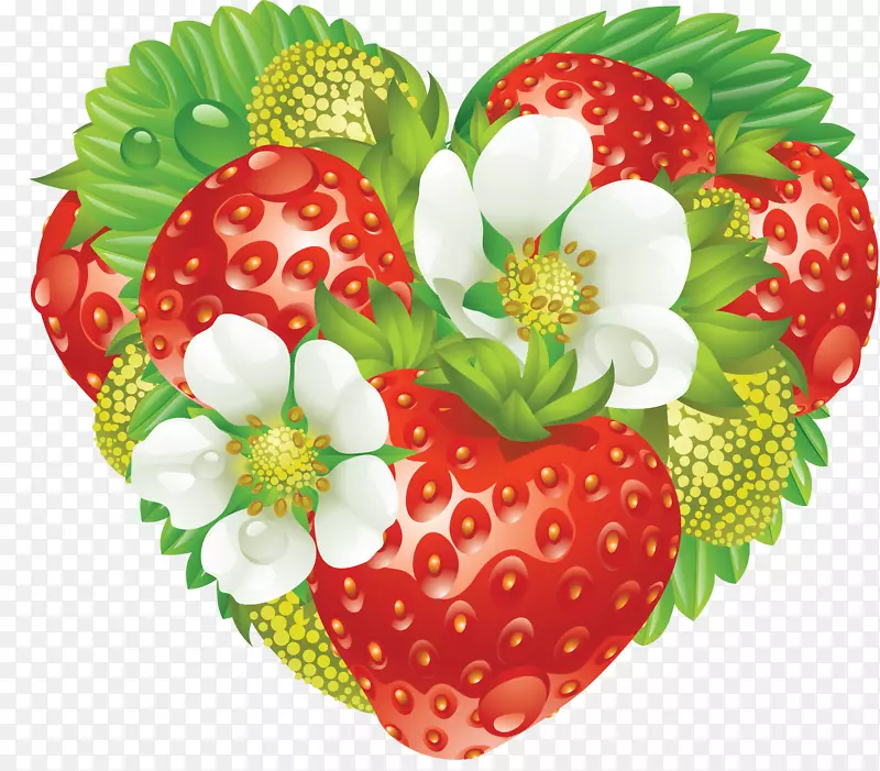 草莓酥饼爱心-草莓