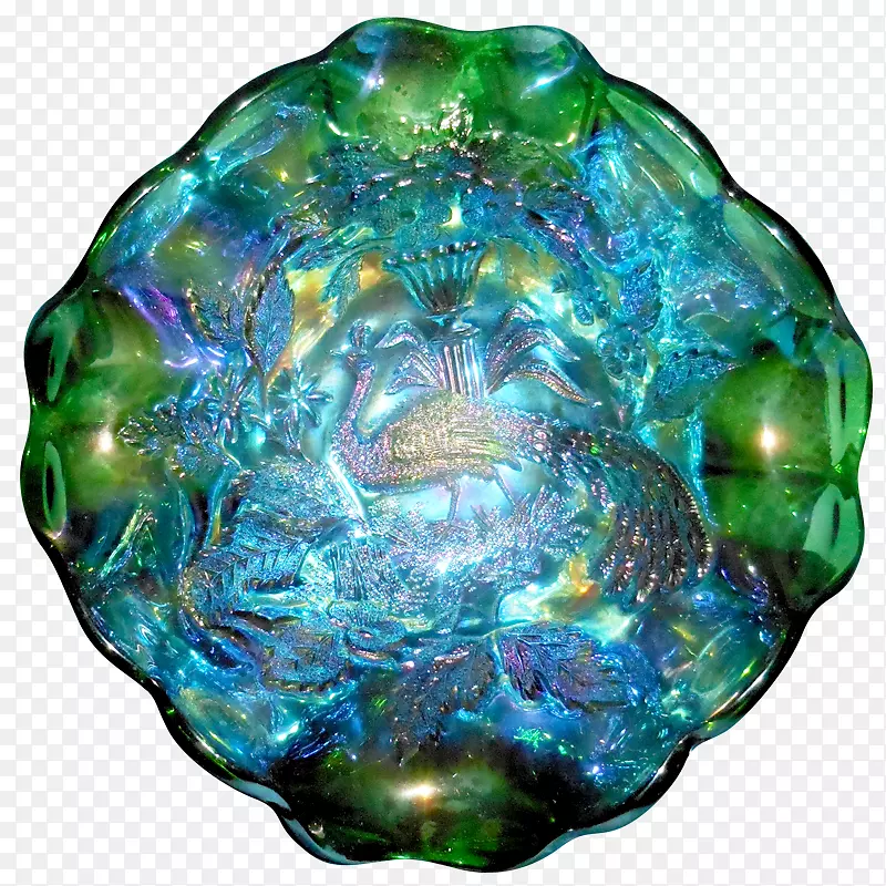 绿松石钴蓝宝石玻璃珠孔雀