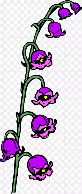 切花植物剪贴画.紫色花