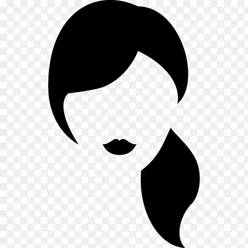 电脑图标发型护发-女性头发